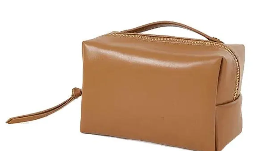 Cosmetic bag with double slider zipper opening