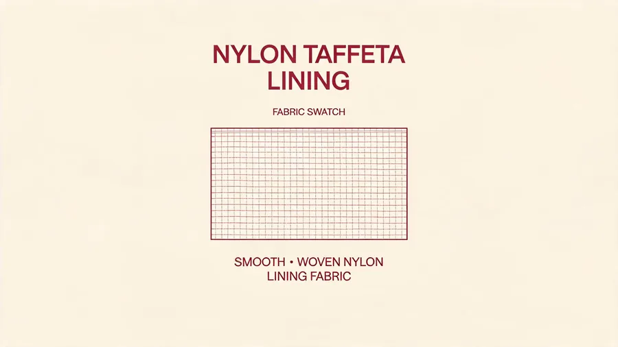 Nylon taffeta cosmetic bag lining material swatch