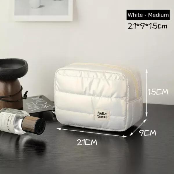 Silver Quilt Travel Makeup Bag view 4